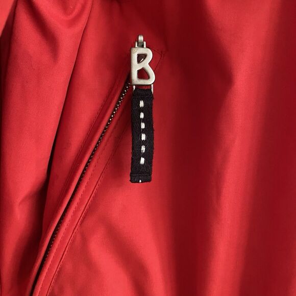 Bogner Winter Ski Red Bomber Snowboard Zipper Pocket Jacket Men's Sz 46 Vintage - Picture 2 of 16